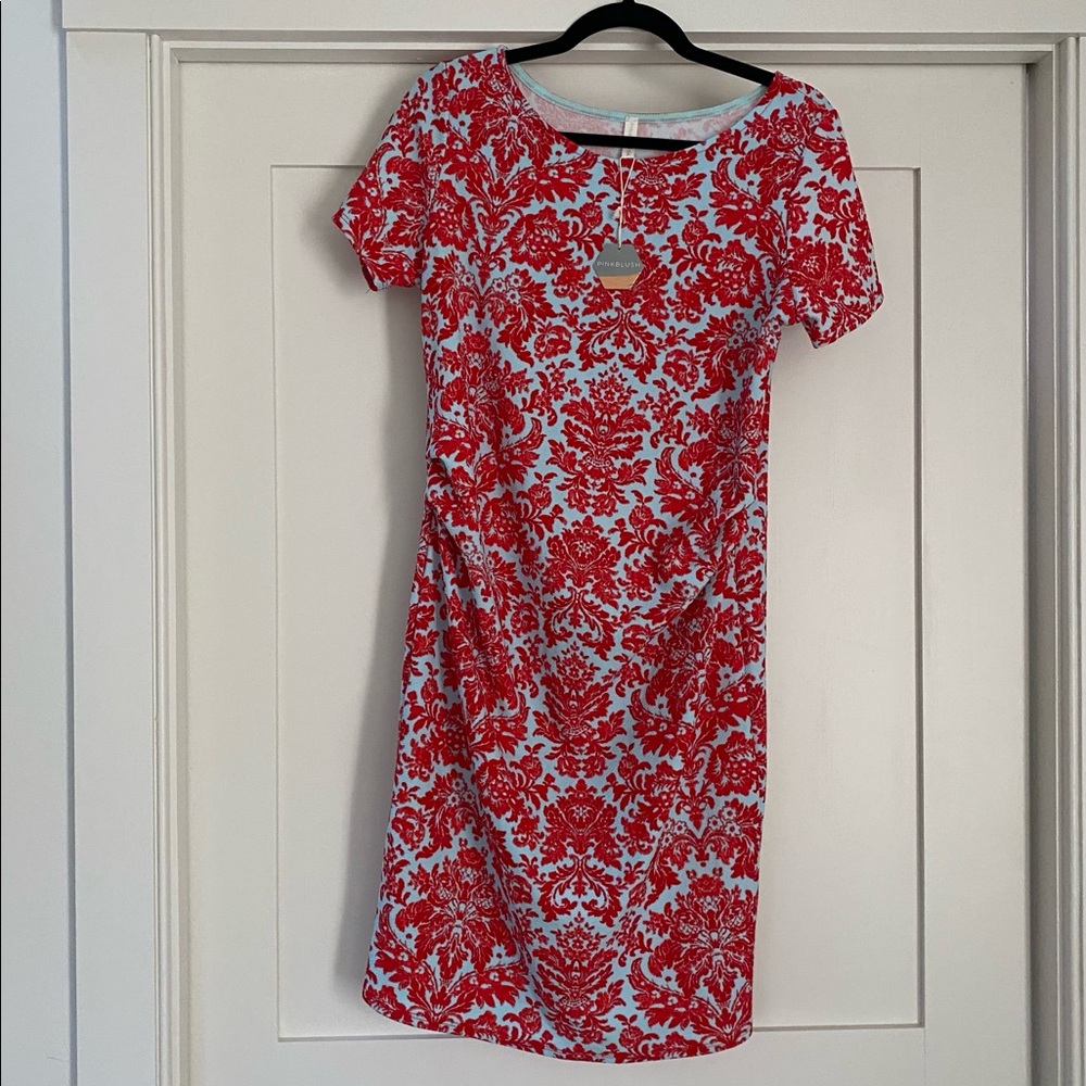Pink blush maternity dress